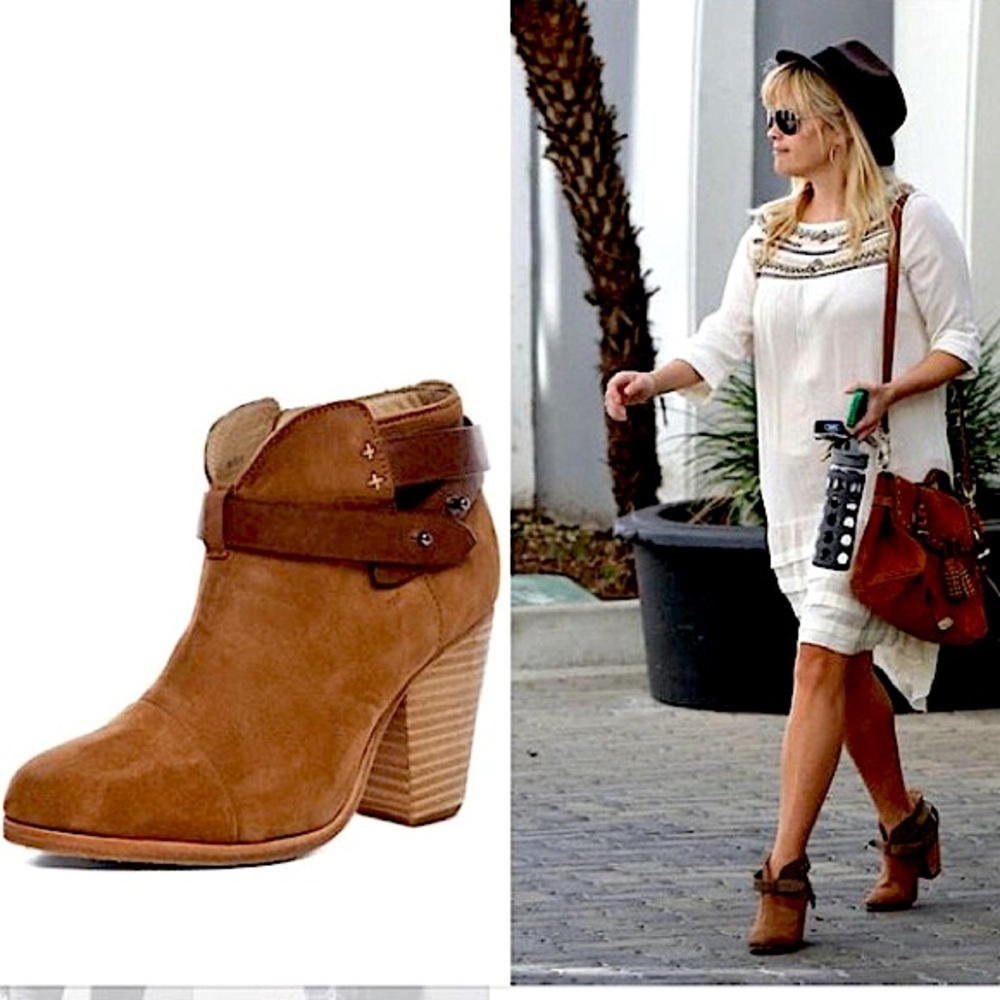 Rag & Bone | Nubuck Camel Suede Ankle ‘Harrow Boo… - image 3